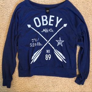Navy Blue Obey Sweater